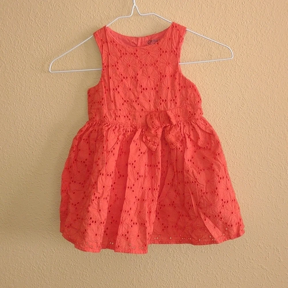 Genuine Kids Oshkosh Sleeveless Eyelet Dress Size 3T